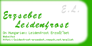 erzsebet leidenfrost business card